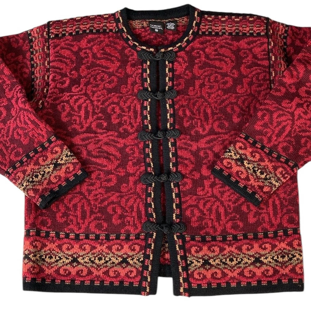 Nordic Design Wool Button Front Cardigan Jacket, … - image 1